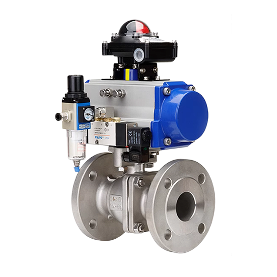 tyc86太阳集团-气动法兰球阀 流体控制