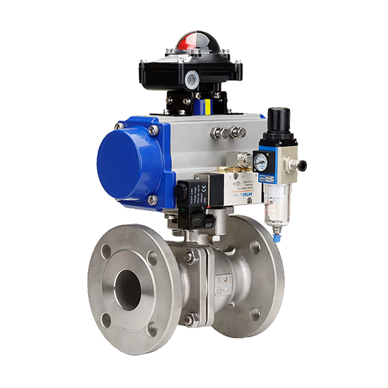 tyc86太阳集团-气动法兰球阀 流体控制